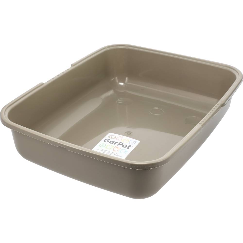 GarPet Katzenklo in 5 Größen Katzentoilette ohne Deckel Katzen WC Schalentoilette Klo grau eckig XL XXL hygenisch Big