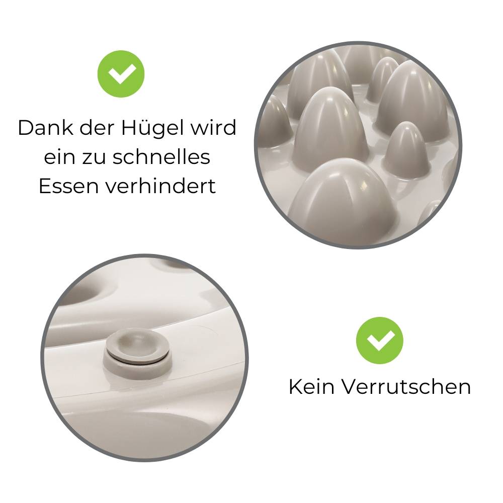 Anti Schling Napf Fressnapf langsam fressen gegen schlingen Antischlingnapf Hunde Katzen langsame Fütterung