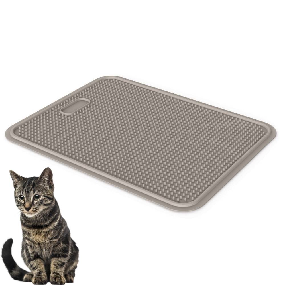Katzenklo Matte Katzenstreu Katzentoilette Vorleger Unterleger Auffangmatte Grau Zaubermatte Vorlegematte