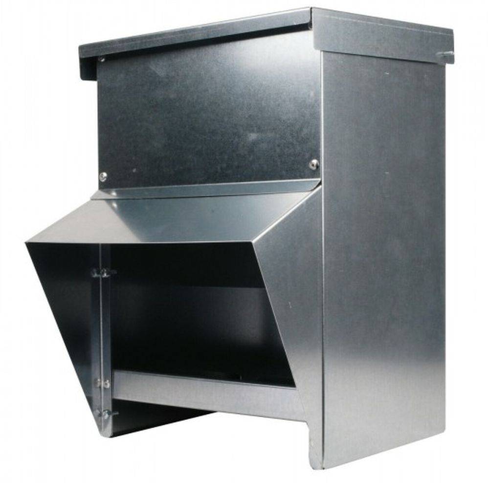 Futterautomat 8 Kg Futter Spender Trog Kaninchen Hase Geflügel Futternapf Deckel