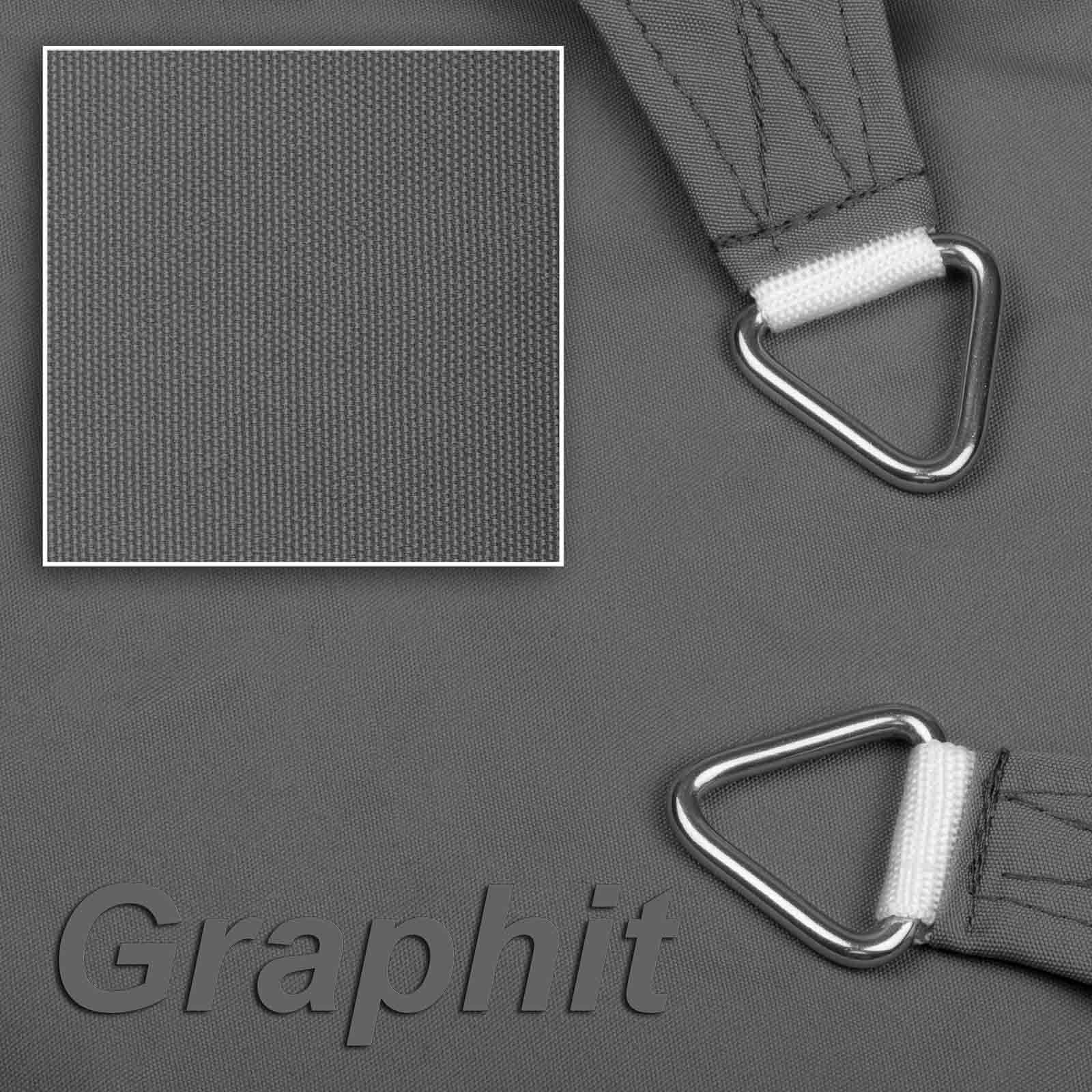 hanSe Sonnensegel Schattensegel Schattenspender Polyester Rechteck 2x4m Graphit