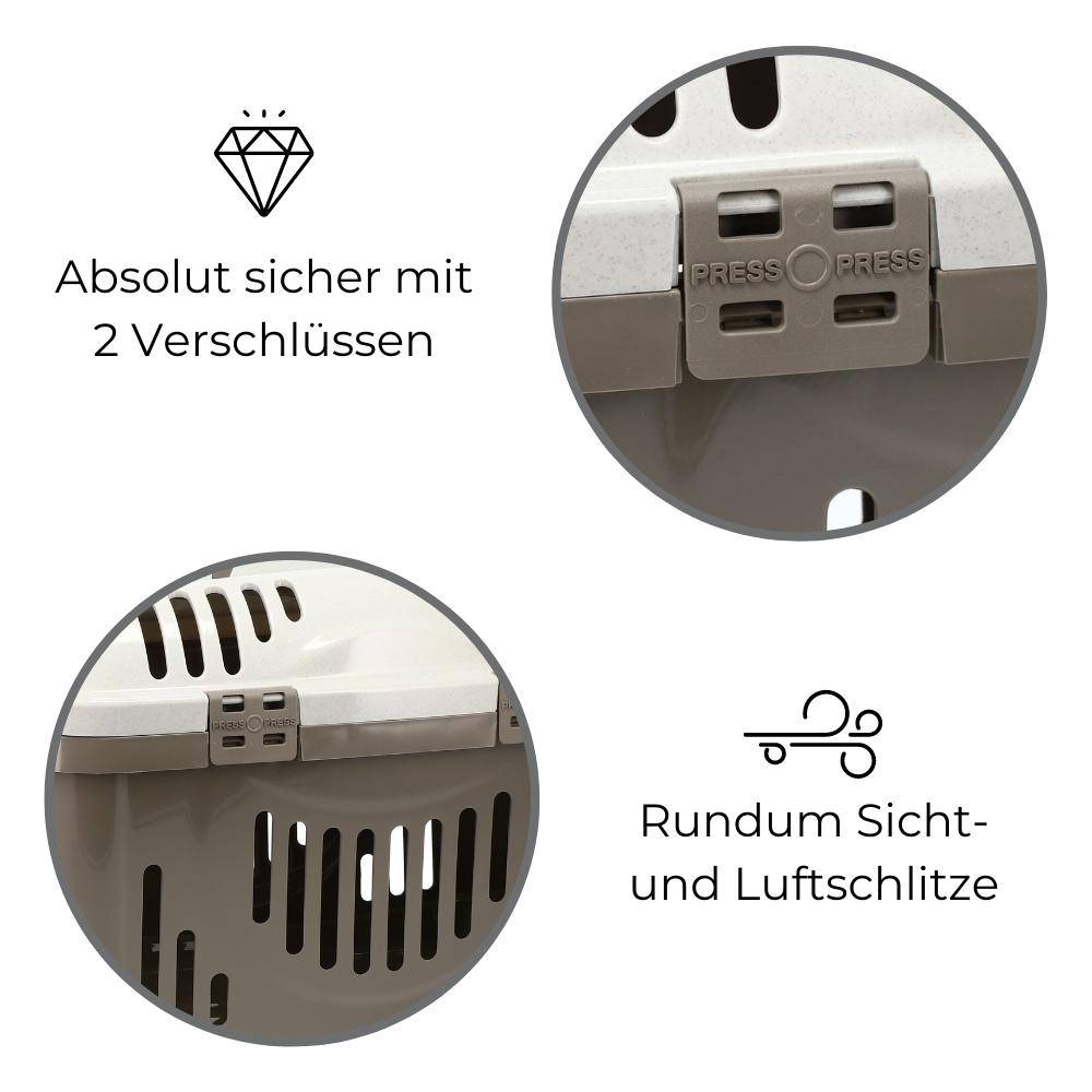 Transportbox Oben Öffnen Hunde Katzen Kleintier Transport Box Katzenbox Hundebox Open Top Stressfrei Dachöffnung