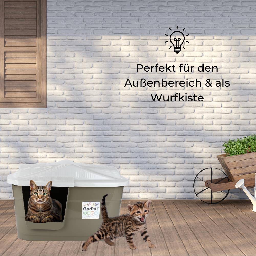 Hundehütte Katzenhütte Hunde Katzen Höhle Haus Bett Tier Korb Indoor Outdoor Wetterfest Kunststoff Drinnen Draußen