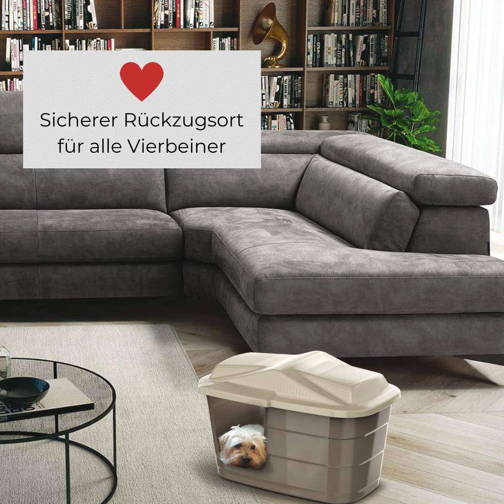 Hundehütte Katzenhütte Hunde Katzen Höhle Haus Bett Tier Korb Indoor Outdoor Wetterfest Kunststoff Drinnen Draußen