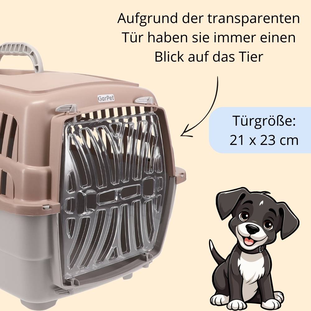 Transportbox Hunde Katzen Kaninchen Transport Auto Box Korb Hundebox Katzenbox extra viele Luftschlitze sicheres Schloss
