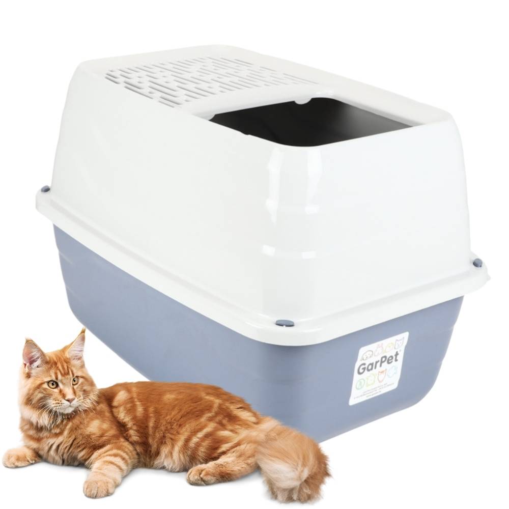 GarPet Hop-In Katzenklo Katzentoilette Top Entry Jump-In XXL Haubentoilette Einstieg oben Katzen WC Klo
