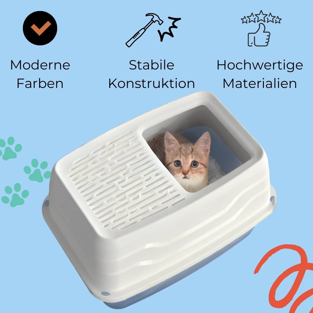 GarPet Hop-In Katzenklo Katzentoilette Top Entry Jump-In XXL Haubentoilette Einstieg oben Katzen WC Klo