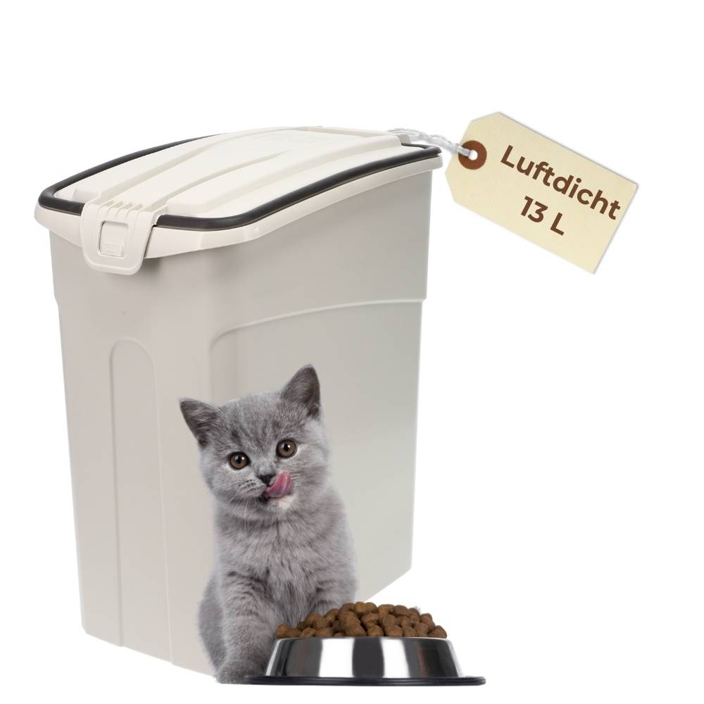 Futtertonne Luftdicht mit Deckel Futtertonne Hund Katze Hundefutter Aufbewahrung Trockenfutter Aufbewahrung Futterbox Hund Hundefutter Box 13 L
