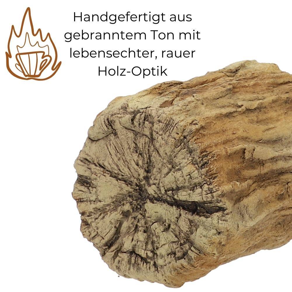 Aquarium Terrarium Deko Keramik Baumstumpf Höhle Reptilien Baumstamm Wurzel Laichröhre Fisch Ton Laichhöhle Versteck