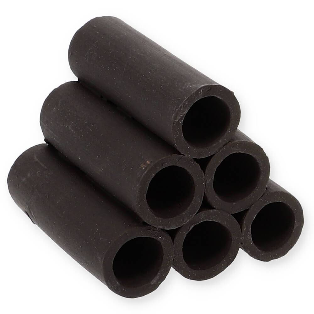 Aquariendeko Pyramide 6er Garnelenröhre Aquarium Deko Garnelen Garnelenhöhle Krebshöhle Welsröhre Laichröhre Keramik Ton schwarz