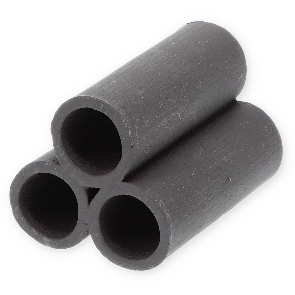 Aquariendeko Pyramide 3er XL Garnelenröhre Aquarium Deko Garnelen Garnelenhöhle Krebshöhle Welsröhre Laichröhre Keramik Ton Schwarz