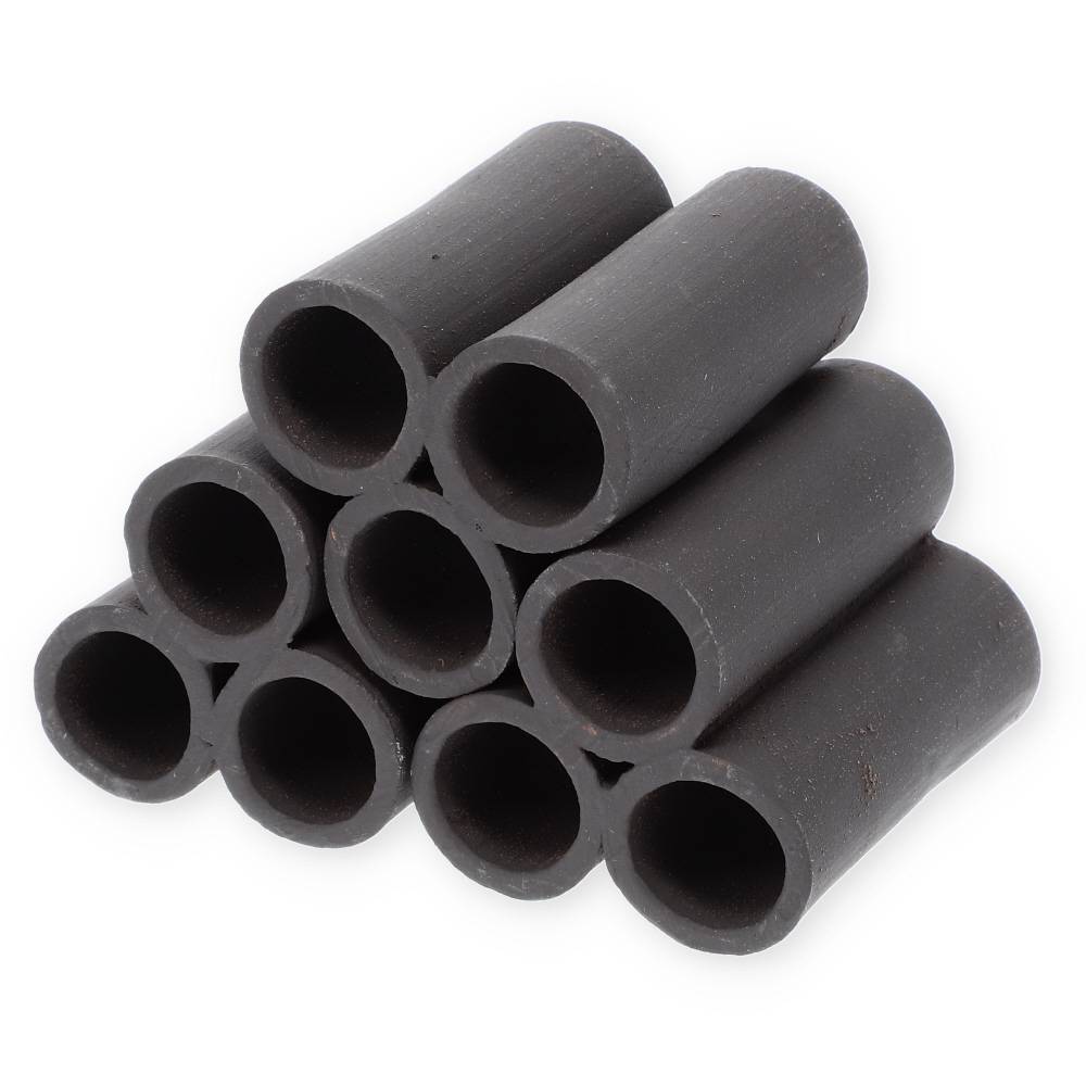 Aquariendeko Pyramide 3er XL Garnelenröhre Aquarium Deko Garnelen Garnelenhöhle Krebshöhle Welsröhre Laichröhre Keramik Ton Schwarz