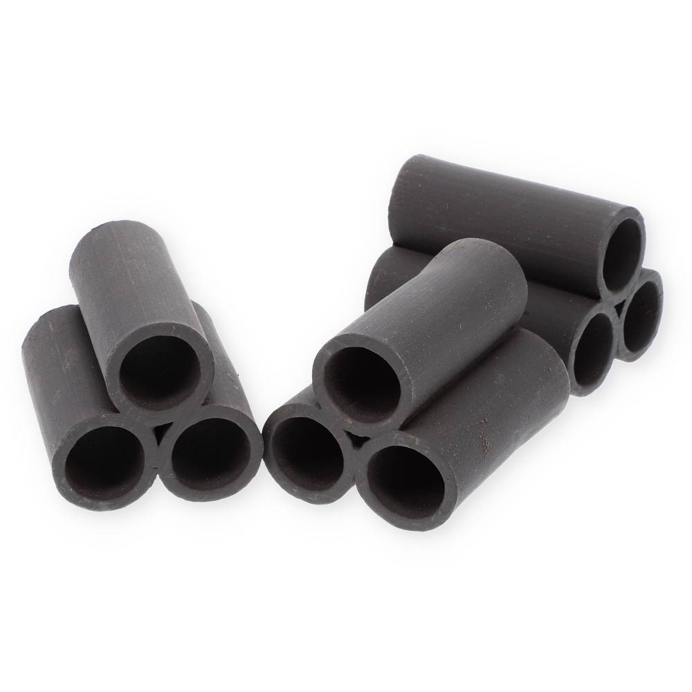 Aquariendeko Pyramide 3er XL Garnelenröhre Aquarium Deko Garnelen Garnelenhöhle Krebshöhle Welsröhre Laichröhre Keramik Ton Schwarz