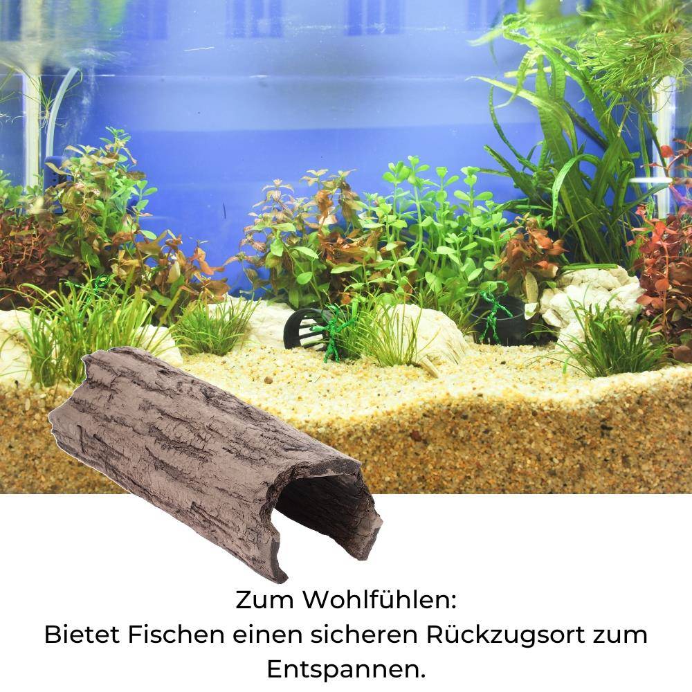 Aquarium Terrarium Deko Baumrinde Höhle Reptilien Schlange Baumstamm Ablaichröhre Fisch Ton Laichhöhle Versteckplatz