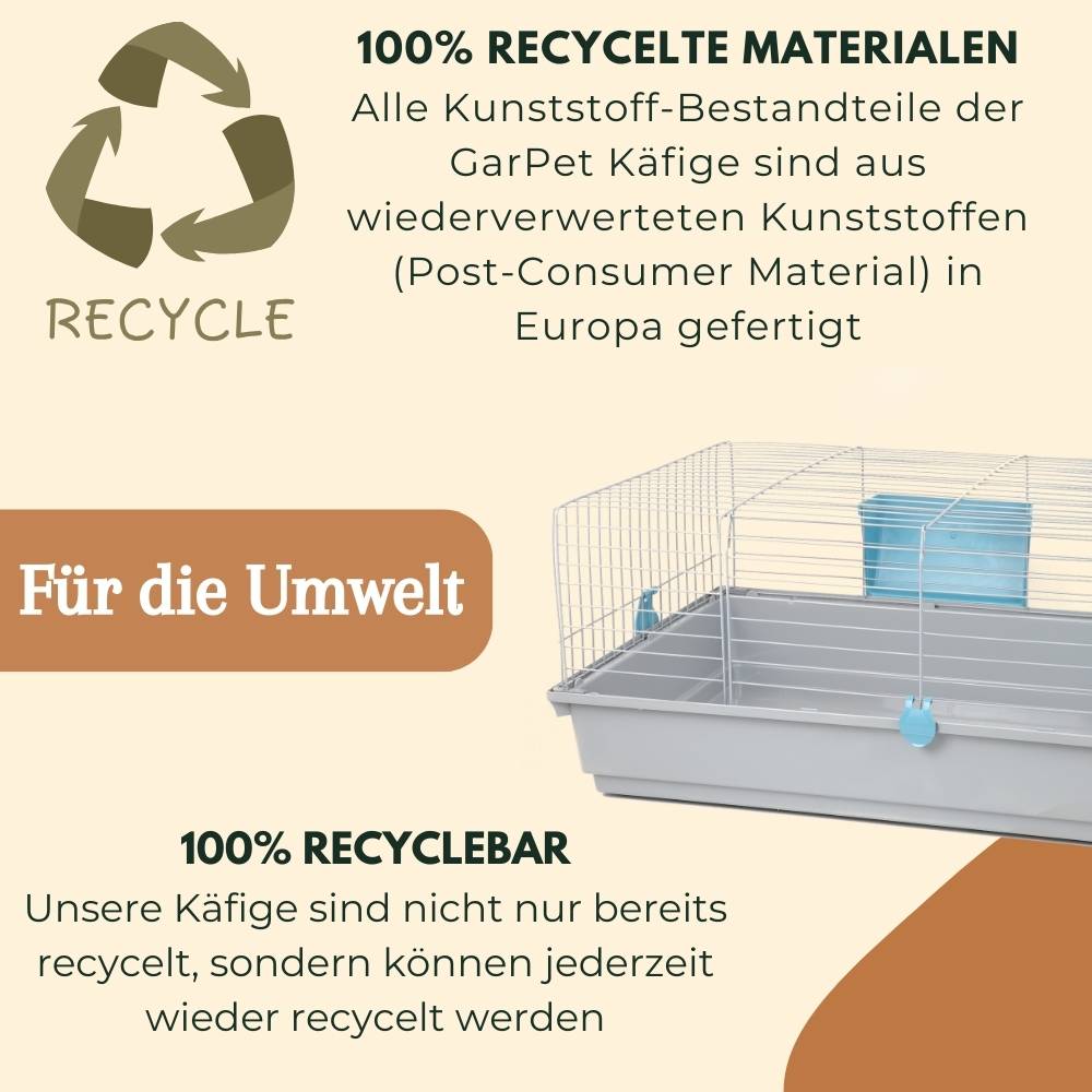 Kaninchenkäfig Kaninchenstall innen draußen Hasenkäfig Meerschweinchen Käfig Hasenstall Heuraufe Kleintierkäfig