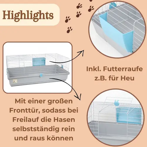 Kaninchenkäfig Kaninchenstall innen draußen Hasenkäfig Meerschweinchen Käfig Hasenstall Heuraufe Kleintierkäfig Kaninchenkäfig Kaninchenstall innen draußen Hasenkäfig Meerschweinchen Käfig Hasenstall Heuraufe Kleintierkäfig