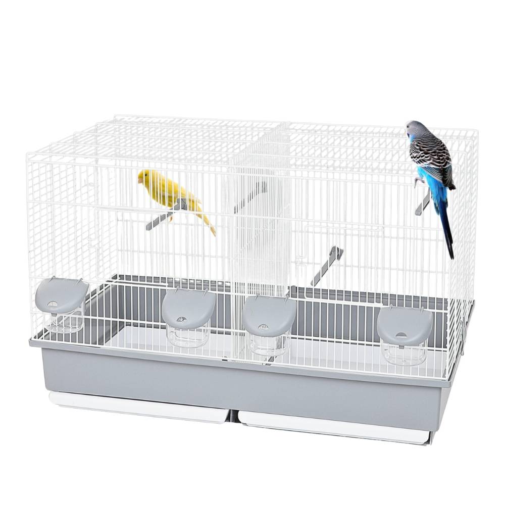 Vogelkäfig Doppelkäfig Wellensittich Kanarien Käfig Teilbar Trennwand Trenngitter Zuchtkäfig Trennkäfig Zuchtboxen für Vögel