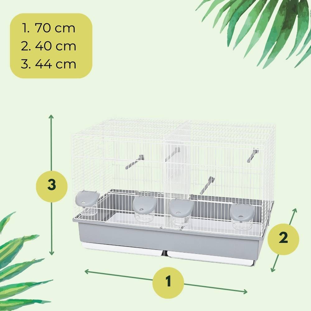 Vogelkäfig Doppelkäfig Wellensittich Kanarien Käfig Teilbar Trennwand Trenngitter Zuchtkäfig Trennkäfig Zuchtboxen für Vögel