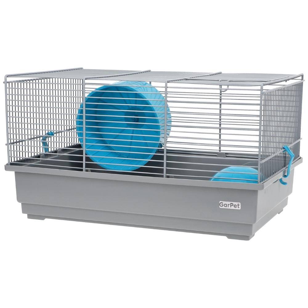 Hamsterkäfig mit Haus grau Nagerkäfig Mäusekäfig Zubehör Haus Hamster Nager Zwerghamster Käfig