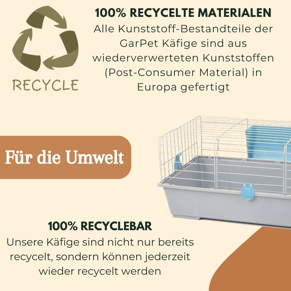 Kaninchenkäfig Kaninchenstall innen draußen Hasenkäfig Meerschweinchen Käfig Hasenstall Heuraufe Kleintierkäfig