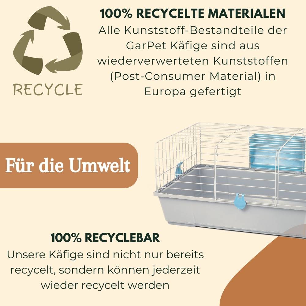 Kaninchenkäfig Kaninchenstall innen draußen Hasenkäfig Meerschweinchen Käfig Hasenstall Heuraufe Kleintierkäfig