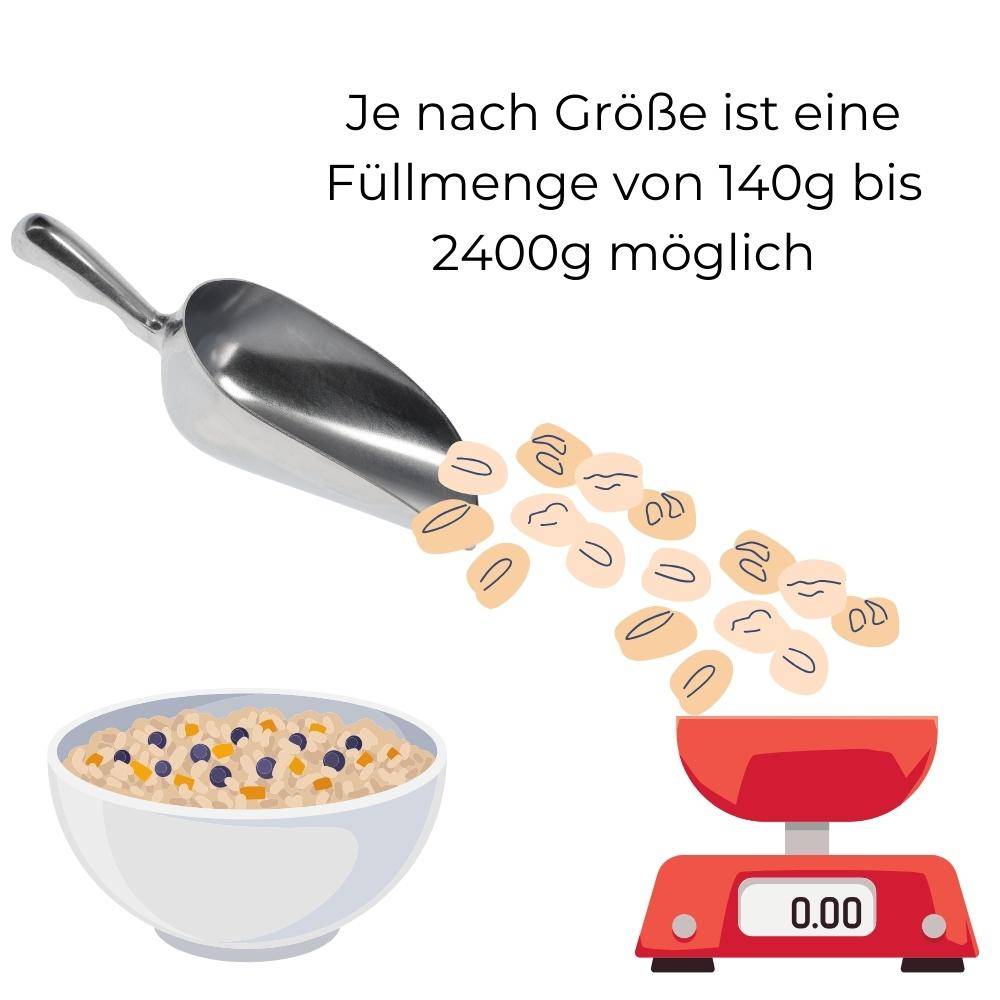 Futterschaufel Aluminium Gr.2 400 ml Mehlschaufel Eisschaufel Abwiegeschaufel Sackschaufel Schaufel Metall Teeschaufel Gewürzschaufel klein