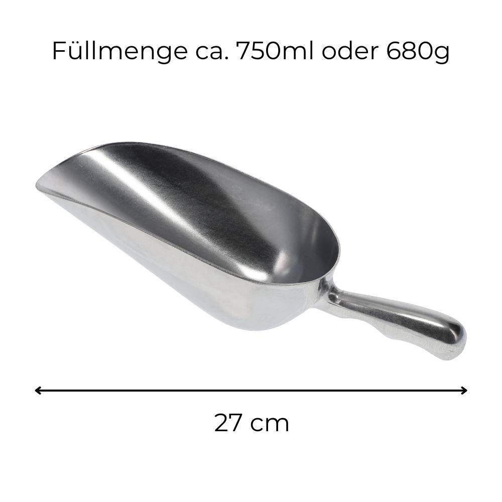 Futterschaufel Aluminium Gr.3 750 ml Mehlschaufel Eisschaufel Abwiegeschaufel Sackschaufel Getreideschaufel Schaufel Metall