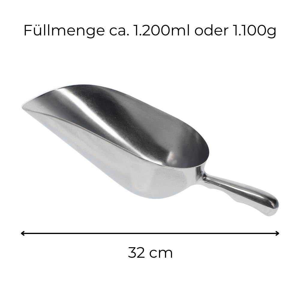 Futterschaufel Aluminium Gr.4 1200 ml Mehlschaufel Eisschaufel Abwiegeschaufel Sackschaufel Getreideschaufel Schaufel Metall