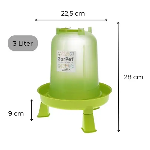 Geflügeltränke mit Standfüßen Hühnertränke Stand Füßen Wassertränke automatisch Stülptränke Hühner Tränke grün 3,0 L Geflügeltränke mit Standfüßen Hühnertränke Stand Füßen Wassertränke automatisch Stülptränke Hühner Tränke grün 3,0 L