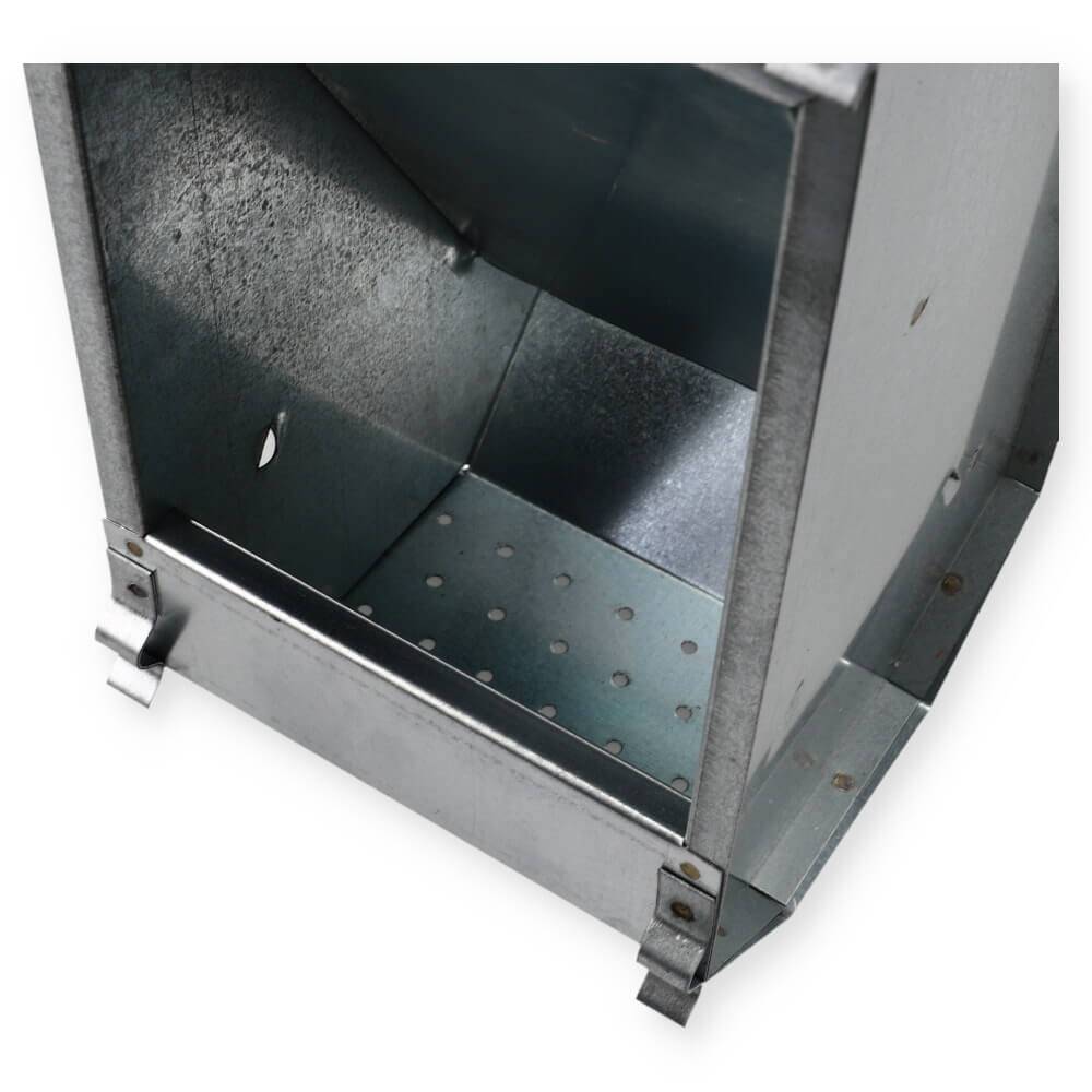 Hühner Futterautomat mit Deckel Metall Futterspender für Kaninchen Hasen Nager Geflügel Futternapf Futtertrog Silo 1 Kg