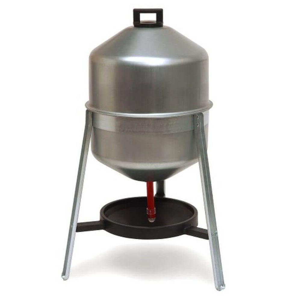 30 L Metall Automatische Geflügel Wasser Siphon Hühner Vorrats Tränke Verzinkt