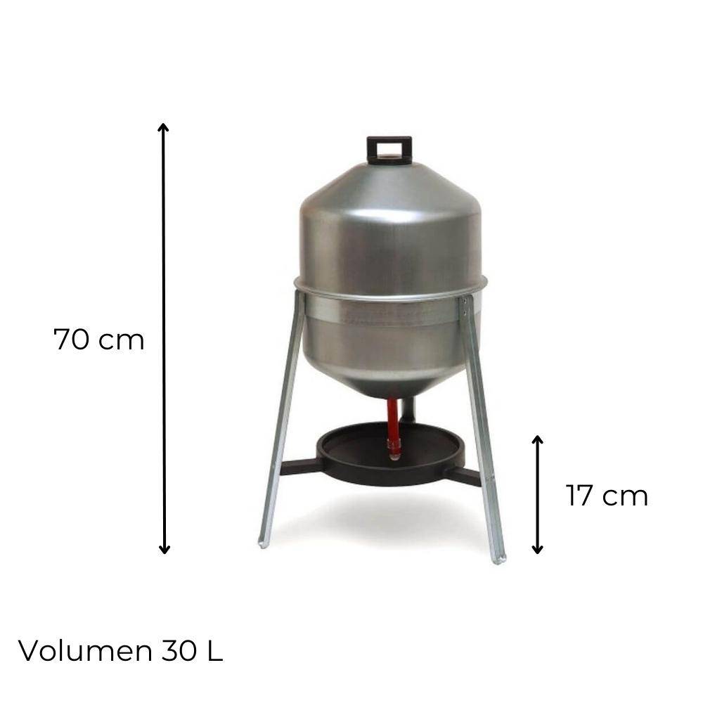 30 L Metall Automatische Geflügel Wasser Siphon Hühner Vorrats Tränke Verzinkt