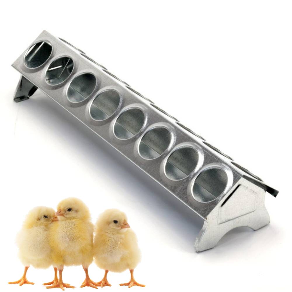 Futtertrog Metall Küken verzinkt 30 cm Lochgitter