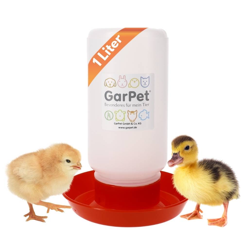 Hühnertränke Geflügeltränke automatisch Hühner Küken Tauben Tränke Wassertränke Wasserspender Stülptränke 1 L