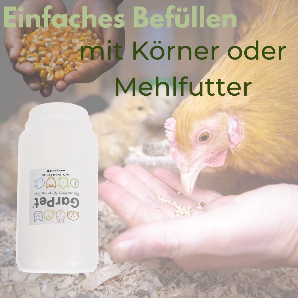 Geflügel Futterautomat und Tränke im Set Futterspender Hühner Küken Gänse Enten