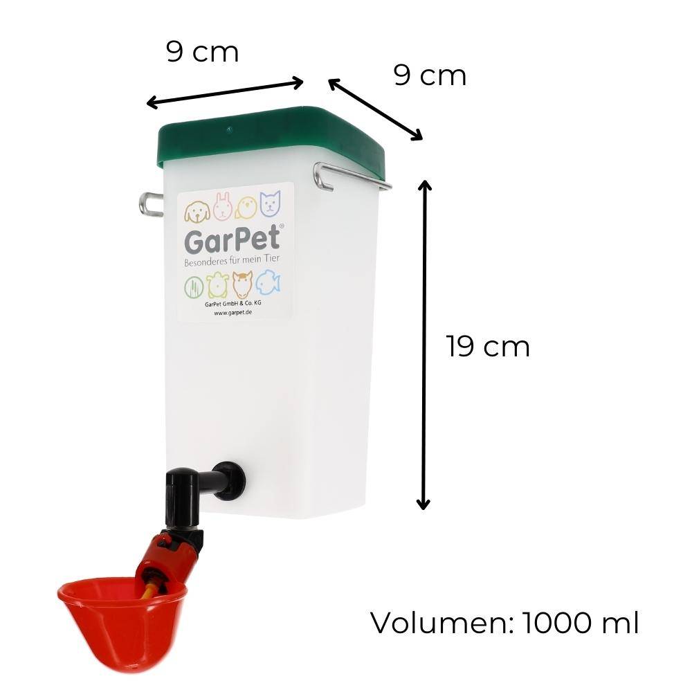 Beckentränke Küken Nager Hasen Hühner Geflügel Wasser Becken Tränke Trinkflasche 1000 ml