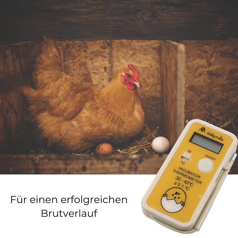 GarPet Digitales Brutthermometer Hühner Geflügel Thermometer für die Brutmaschine Brutautomat Inkubator Brüter
