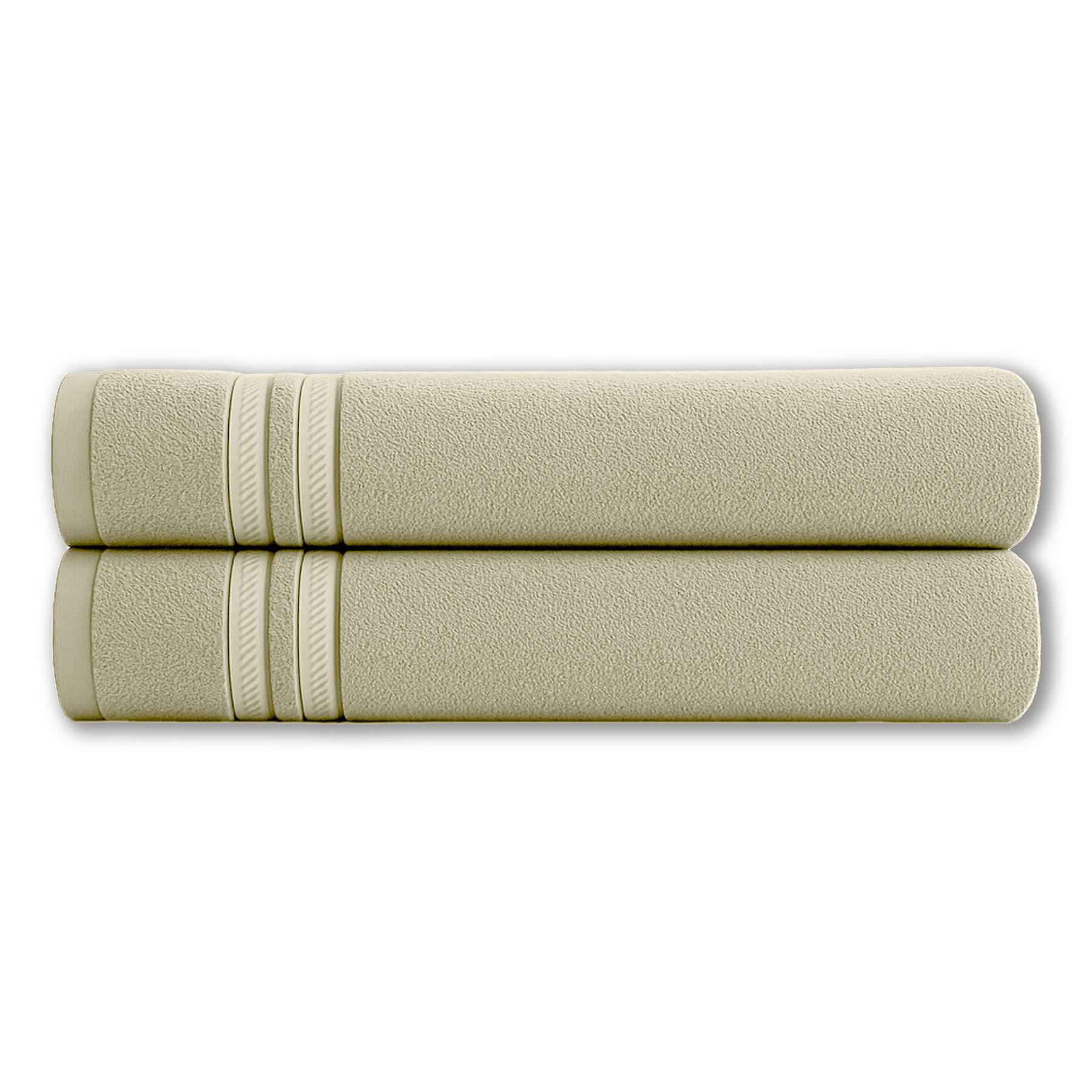 2er-Set Duschtücher 70x140cmcm Taupe 100% Baumwolle, 450g/m² extra saugfähig