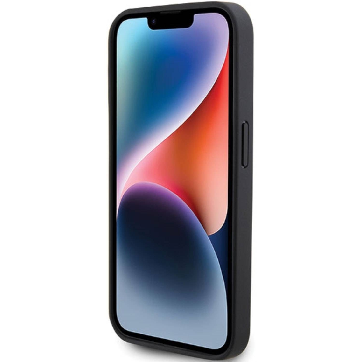 Ferrari Apple iPhone 15 Pro Max Schutzhülle Case Cover Twist Metal Logo Schwarz