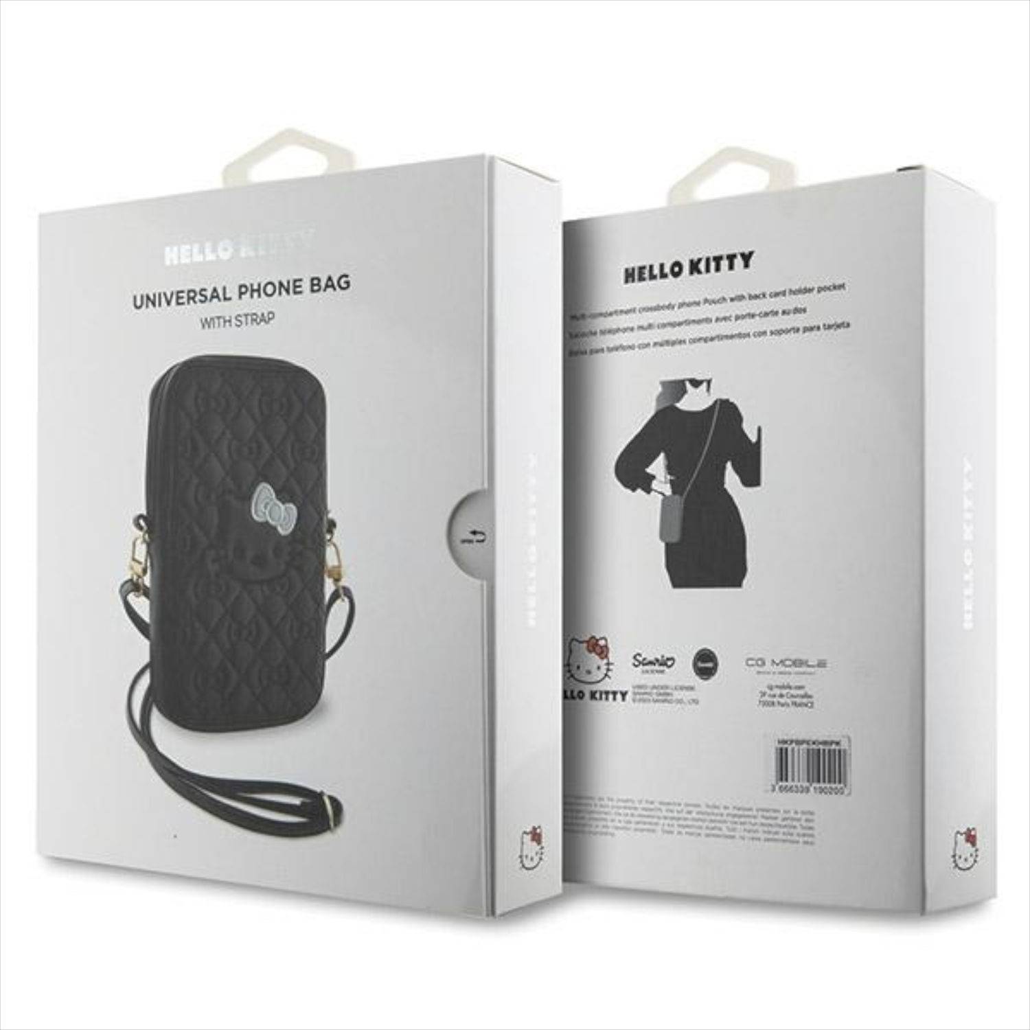 Hello Kitty Torebka Quilted Bows Strap Universelle Umhängetasche