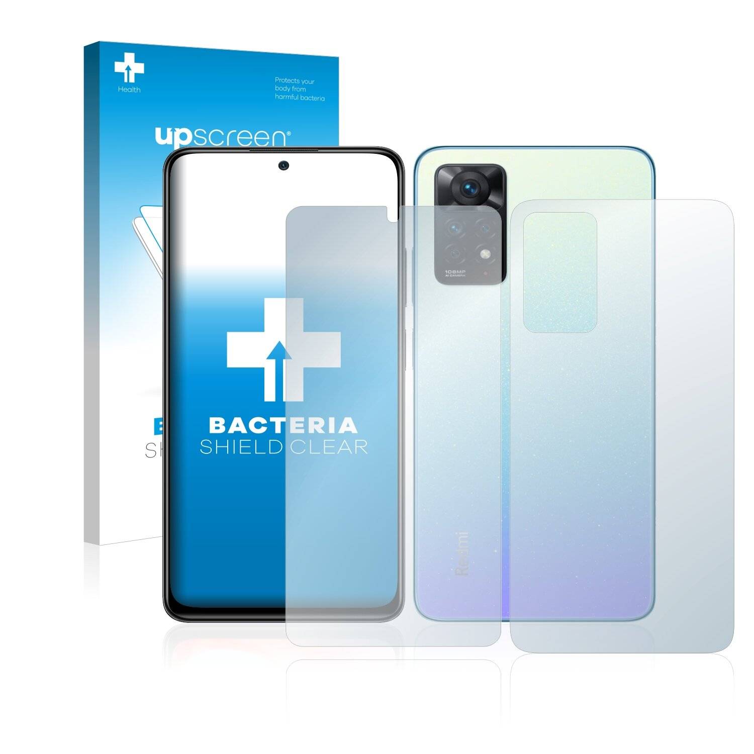 upscreen Bacteria Shield Clear Premium Antibakterielle Displayschutzfolie für Xiaomi Redmi
