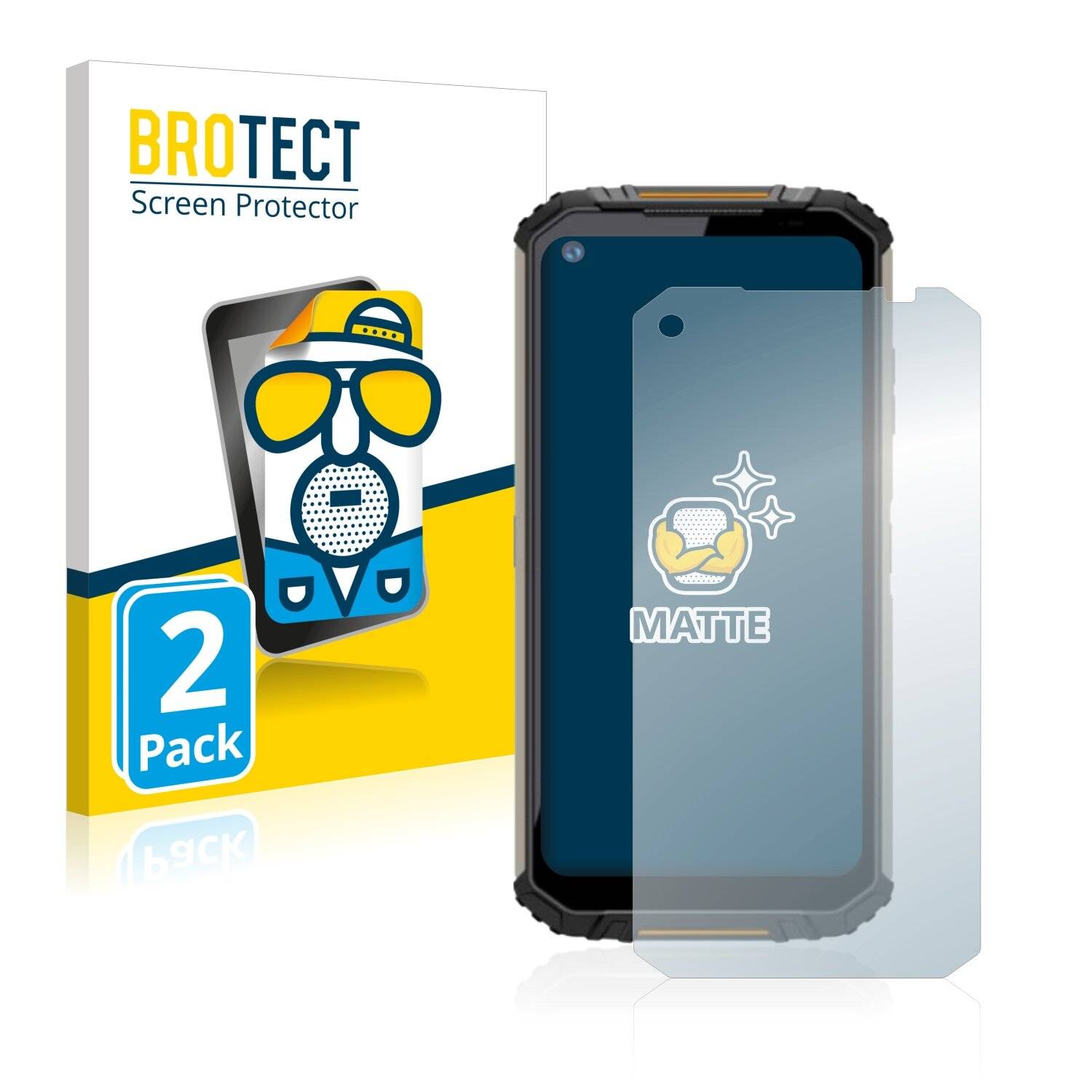 2x BROTECT Matte Displayschutzfolie für Oukitel WP16 - Entspiegelt,