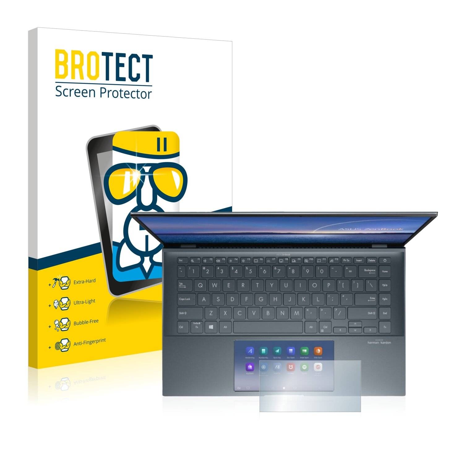 BROTECT AirGlass Schutzglas Folie für Asus ZenBook 14 UX435 (Touch