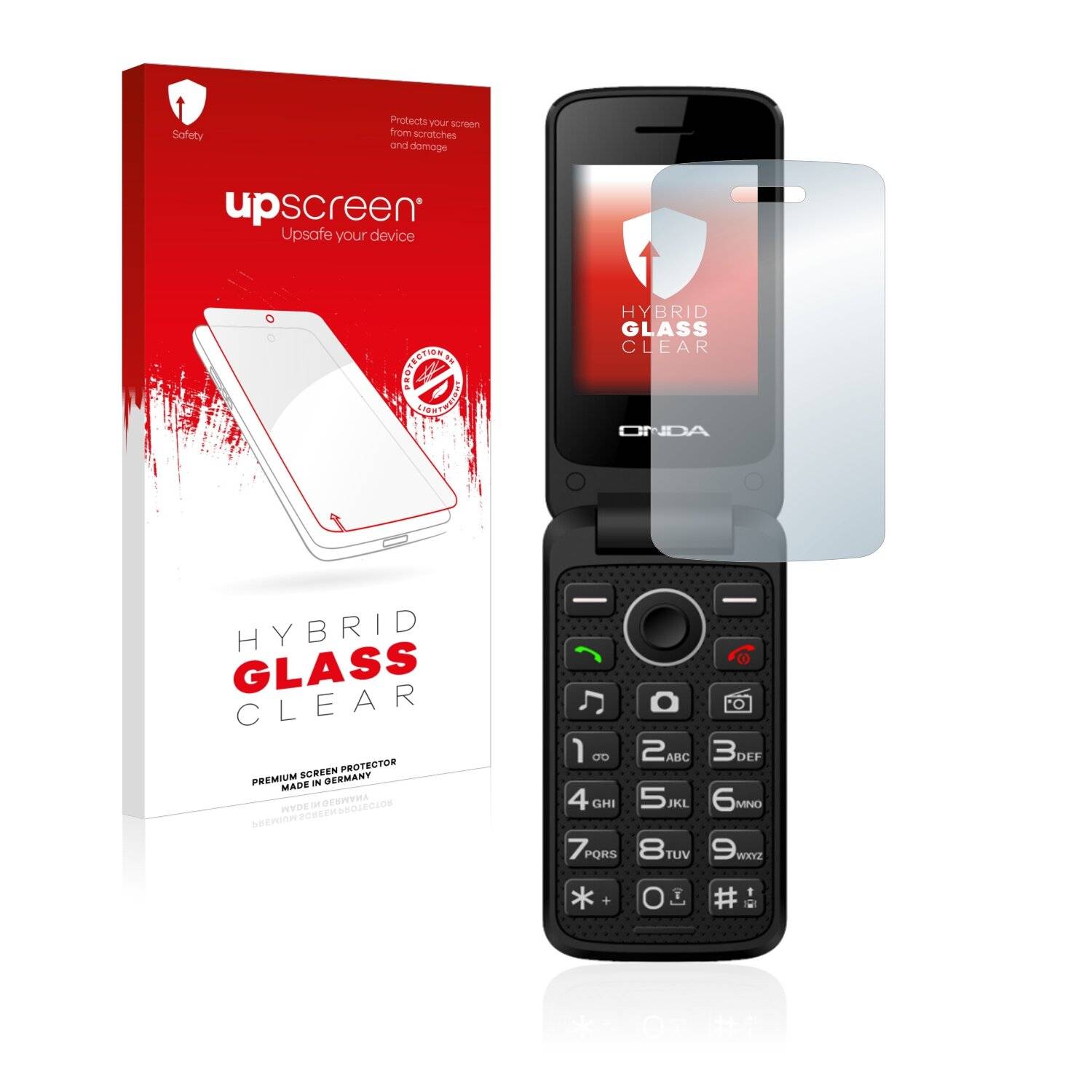 upscreen Hybrid Glass Clear Premium Schutzglas Folie für Onda