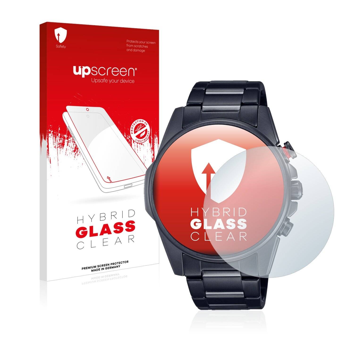 upscreen Hybrid Glass Clear Premium Schutzglas Folie für Casio
