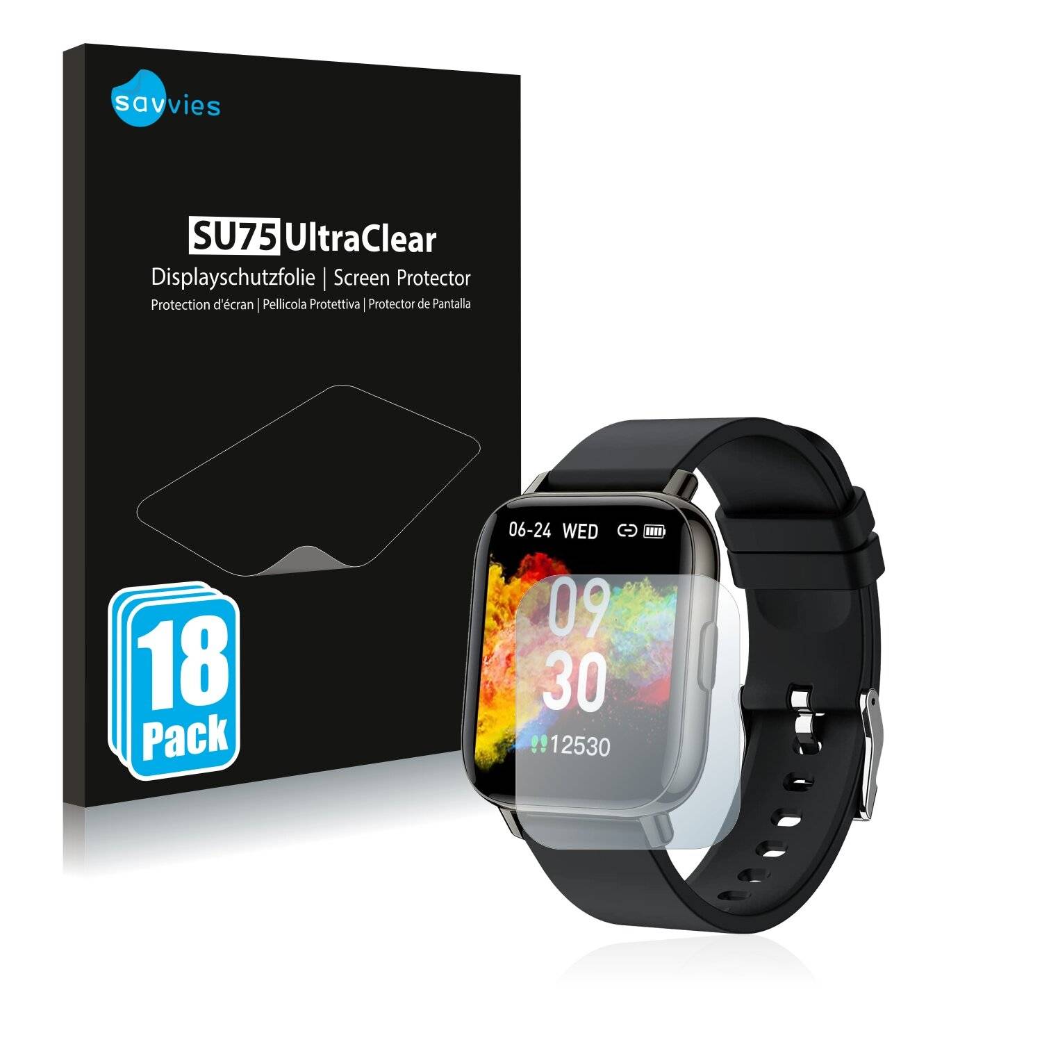 18x Savvies SU75 Displayschutzfolie für Coucur