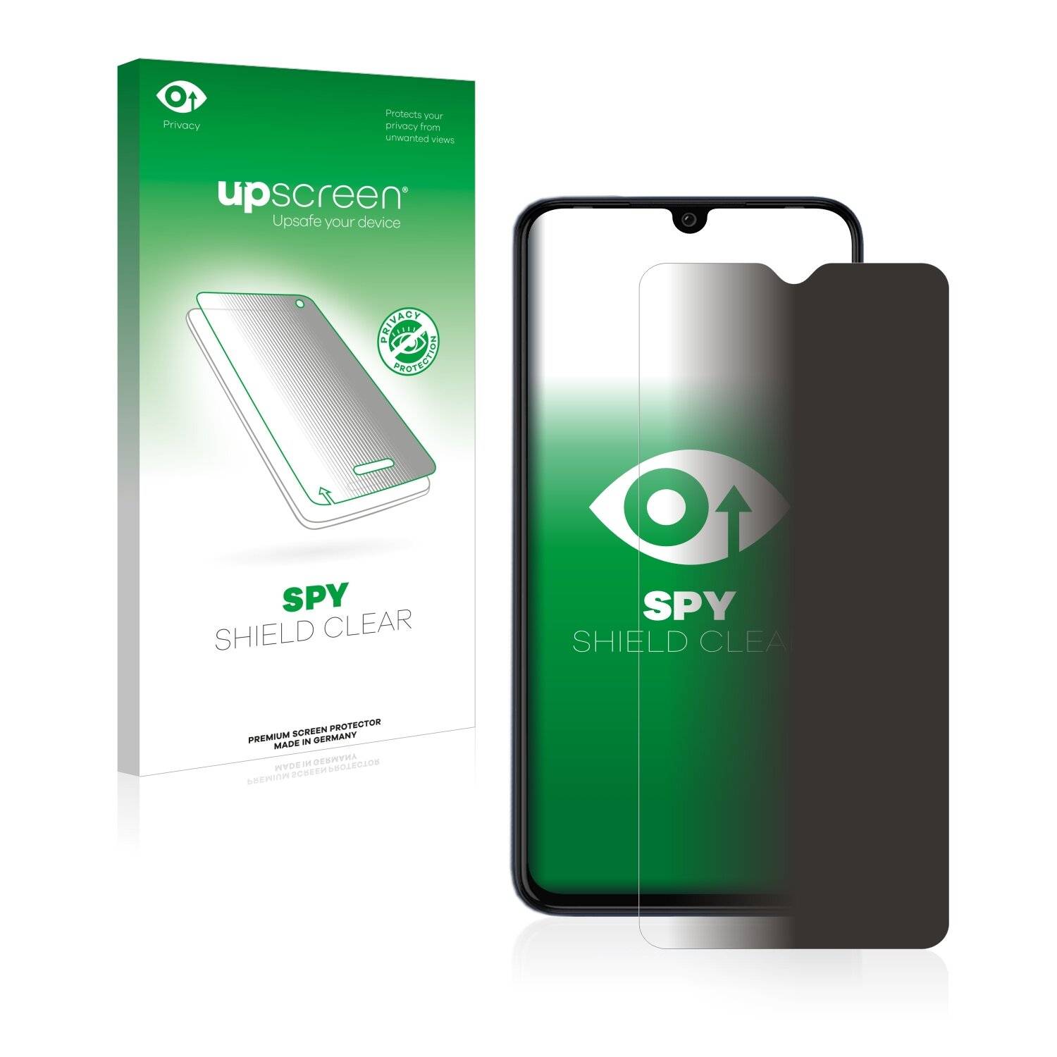 upscreen Spy Shield Clear Premium Blickschutzfolie für Tecno Pova