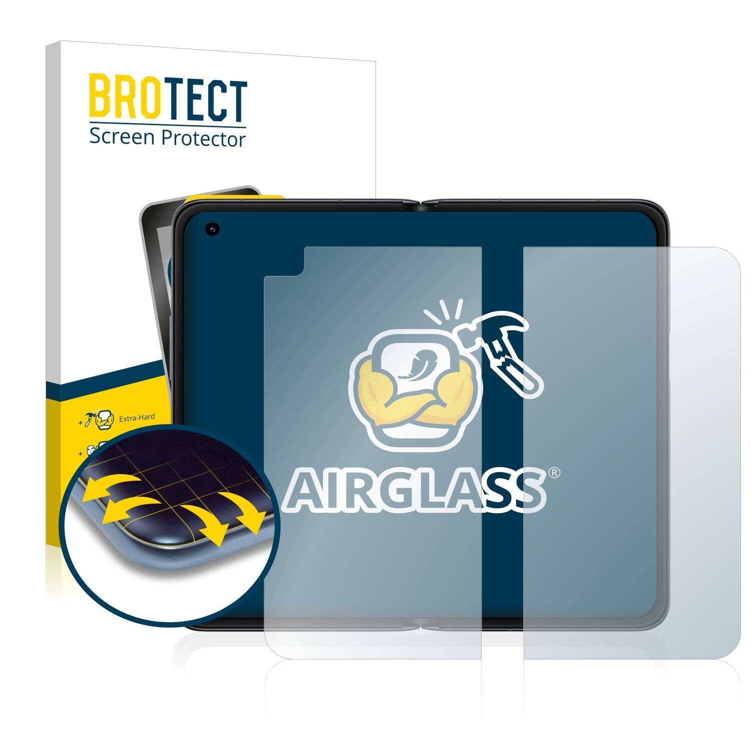 BROTECT AirGlass Schutzglas Folie für Oppo Find N (Inneres