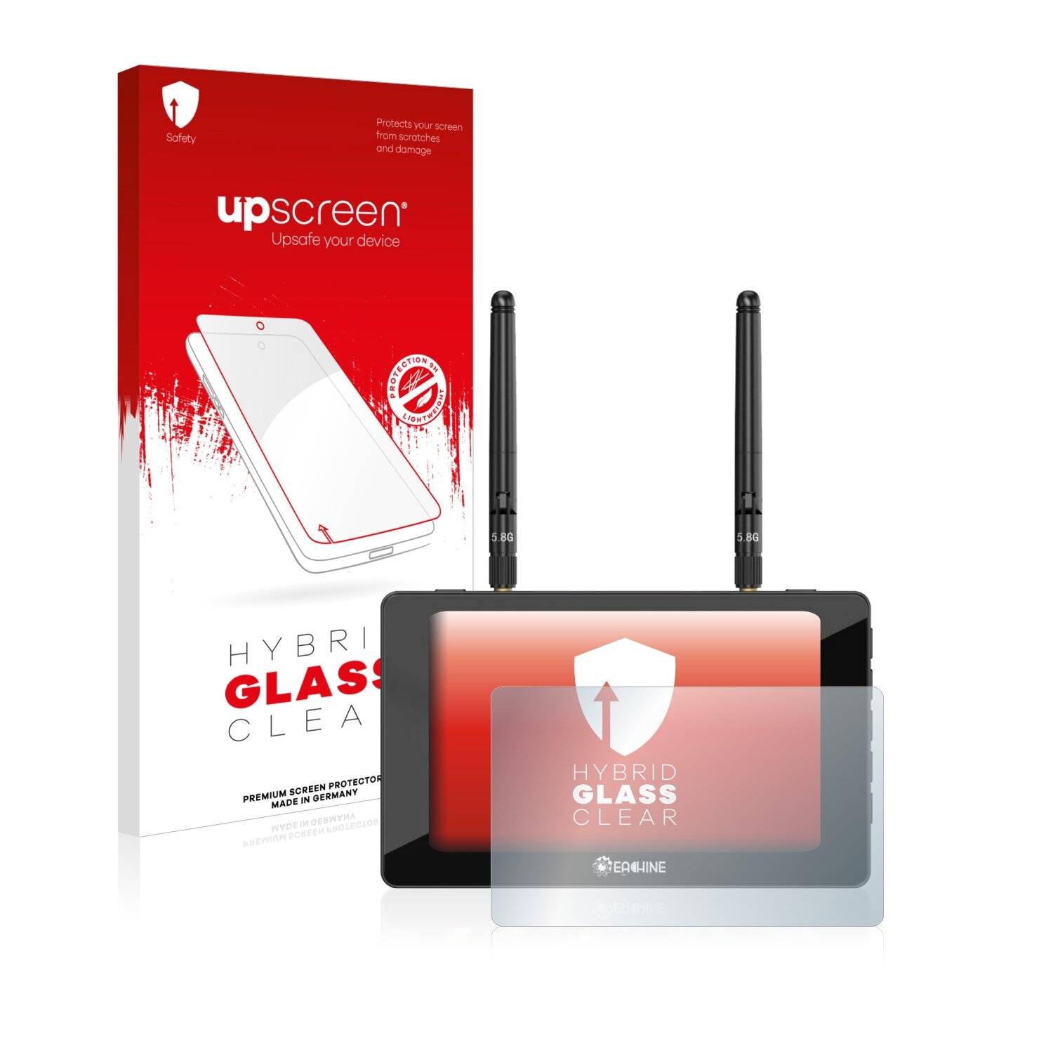 upscreen Hybrid Glass Clear Premium Schutzglas Folie für Eachine Moneagle