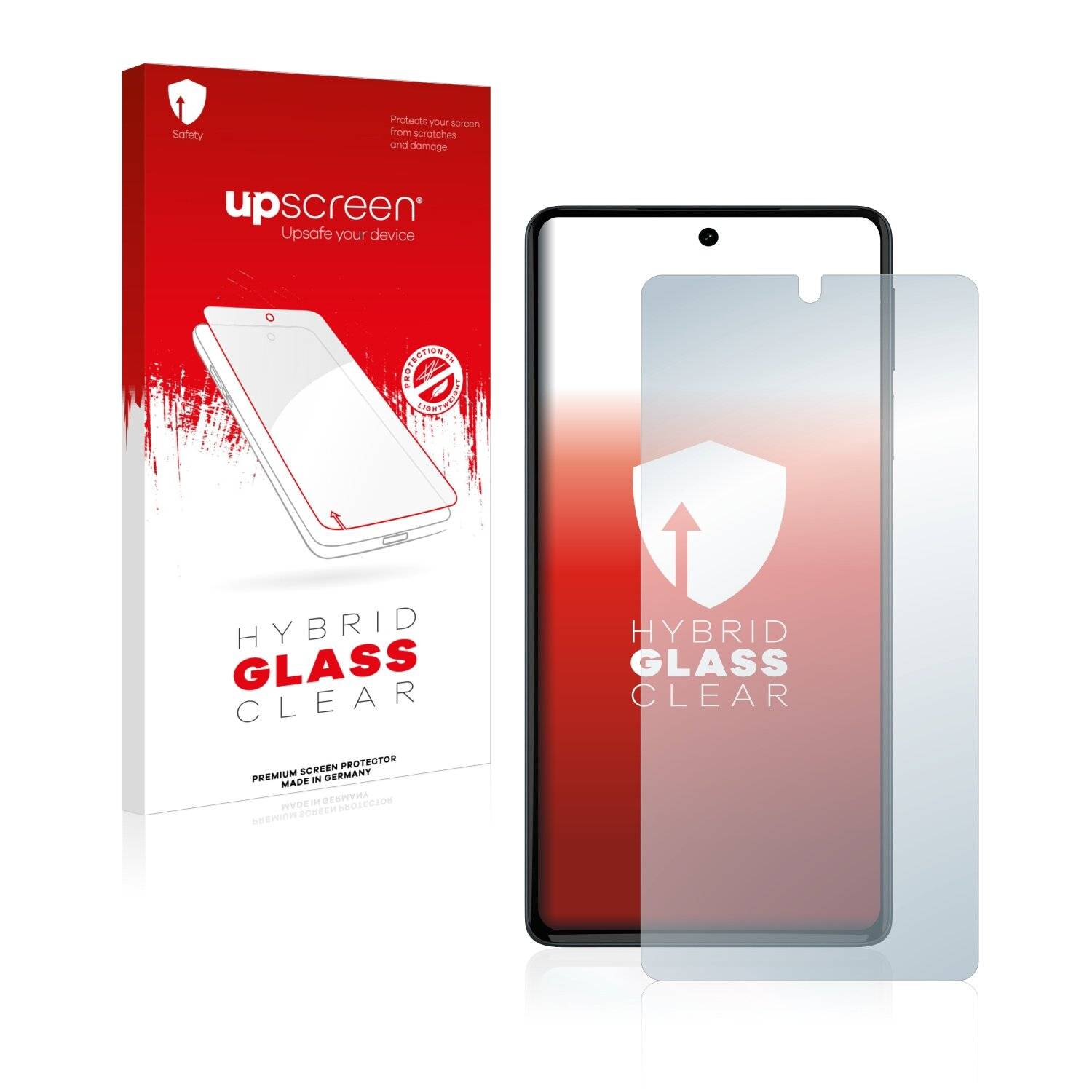 upscreen Hybrid Glass Clear Premium Schutzglas Folie für Motorola Edge 30